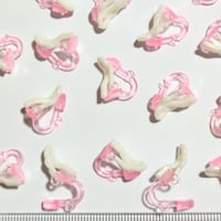【6】2個(1ペア)10円・クリップ式イヤリング金具・ピンク