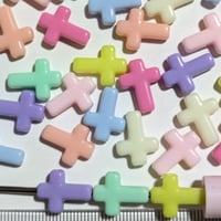 【94】20g約51個50円・プラスチックビーズ・クロス・MIXカラー