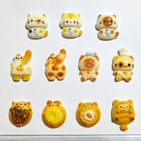 【18】1個10円・デコパーツ・ねこ・11種類