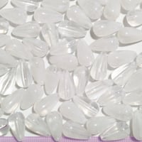【88】20g約44個50円・アクリルビーズ・ドロップ・ホワイトツートンカラー