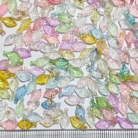 【19】10g50円・アクリルチャーム・葉・リーフ・金箔・MIXカラー