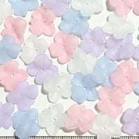 【134】20g約78個80円・アクリルビーズ・フロスト・フラワーカップ・MIXカラー