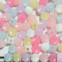 【143】20g約55個50円・プラスチックビーズ・ゼリー風・ランタン・MIXカラー