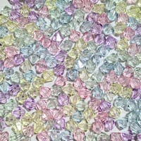 【85】20g50円・アクリルビーズ・ソロバン型・多面カット・約8mm・MIXカラー