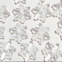 【208】1個10円・アクリルビーズ・雪の結晶・クリアカラー