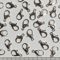 【107】10個15円・カニカン・合金・シルバーカラー・約14×8mm