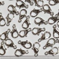 【20】10個10円・カニカン・合金・シルバーカラー・約12×6mm