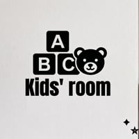 ROOMie Sign ウォールステッカー ドアステッカー キッズルーム Kids' room 転写 カッティングシート ドア サイン プレート 子供部屋 こども部屋 おもちゃ部屋　おしゃれ
