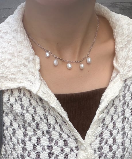 MIST / 5 pearl necklace