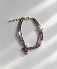 EARTH / cat lavender bracelet