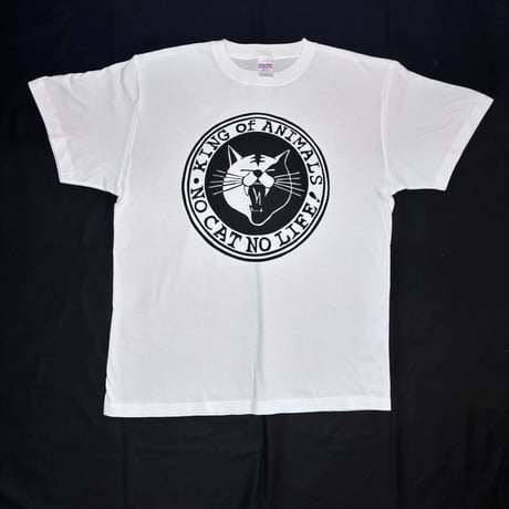 ノーキャット・ノーライフTシャツ(ホワイト)