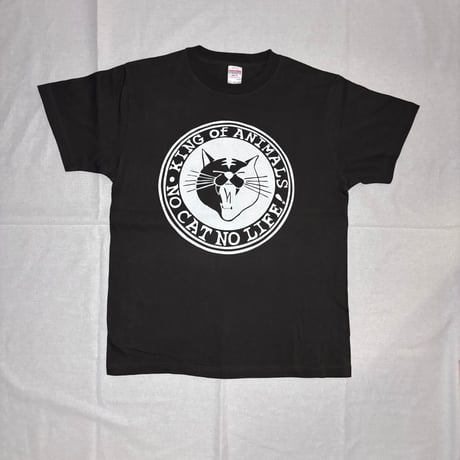 ノーキャット・ノーライフTシャツ(ブラック)
