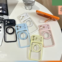 [FM202] iphone17/16 ケース マグセーフ 透明 iPhone15pro ケース 360°回転 リング付き クリア かわいい スマホ ケース おしゃれ