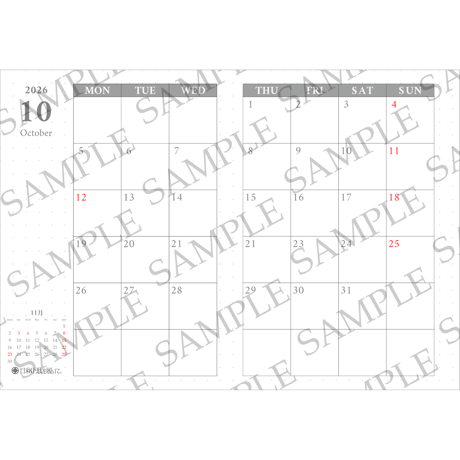 トラベラーズノート パスポートサイズ デイリーログリフィル 2026年10月