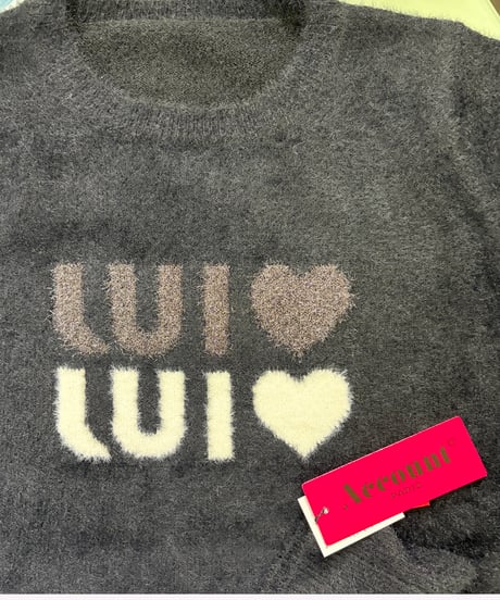 ふわふわシャギーニット　大人っぽいロゴスタイル　MAG101NEC    Account  PARIS  Winter
