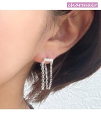 ダブルチェーンピアス  297105  charmaer Eary Spring collection　予約商品