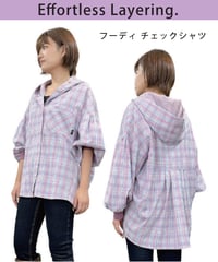 あまりにもチェックの配色が可愛いチェックフードシャツ　897129　ayane 2027 Eary Spring collection 予約商品