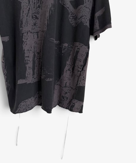 S/S 2003 UNDERCOVERISM “SCAB” DISTRESSED ABSTRACT PRINT T-SHIRT［M］