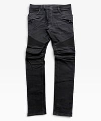 A/W 2015 BALMAIN HOMME BLACK RAW BIKER DENIM［31］