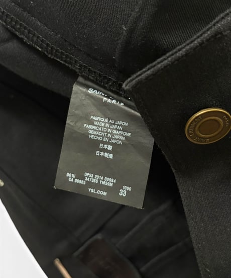 S/S 2014 SAINT LAURENT PARIS D02 BLACK SKINNY DENIM［33］