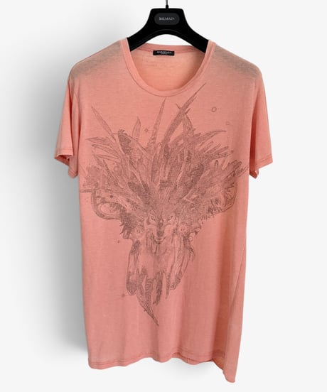 A/W 2011 BALMAIN HOMME WOLF PILLING EFFECT T-SHIRT［M］