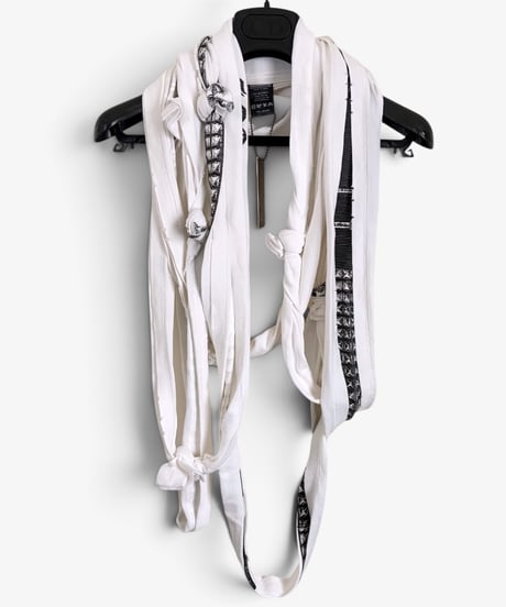A/W 2004 NUMBER (N)INE “GIVE PEACE A CHANCE” MULTI-LAYERED COTTON SCARF