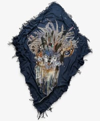 A/W 2011 BALMAIN HOMME WOLF PRINT AFGHAN SCARF