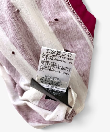 ANN DEMEULEMEESTER DESTROYED BORDER T-SHIRT［XXS］