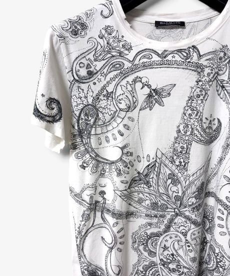 A/W 2009 BALMAIN HOMME SKILL PAISLEY T-SHIRT［S］