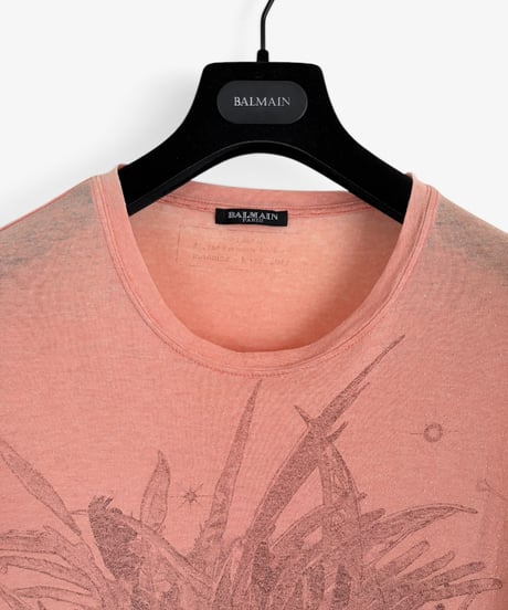 A/W 2011 BALMAIN HOMME WOLF PILLING EFFECT T-SHIRT［M］