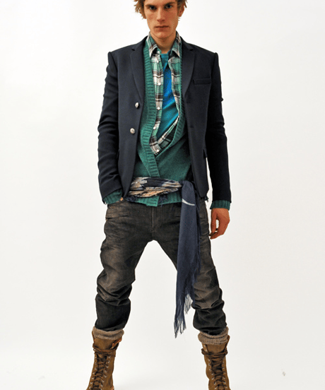 A/W 2011 BALMAIN HOMME 2B MARINE BLAZER［44］