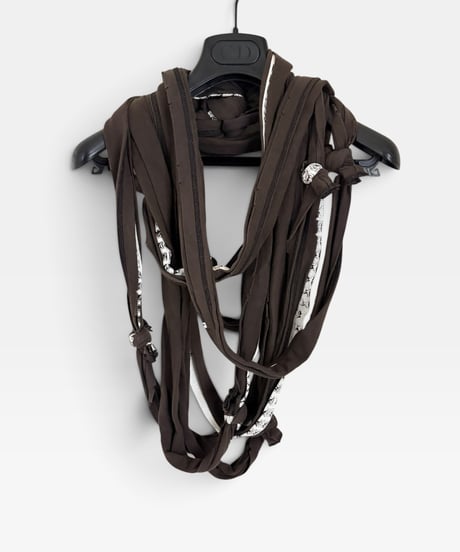 A/W 2004 NUMBER (N)INE “GIVE PEACE A CHANCE” MULTI-LAYERED COTTON SCARF