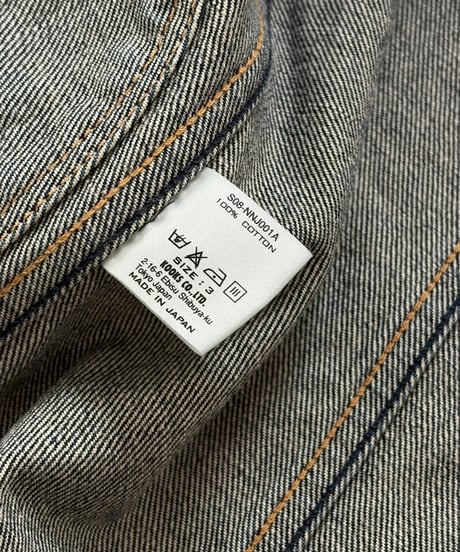 S/S 2008 NUMBER (N)INE “BIRDS” MUD WASH DENIM JACKET［3］
