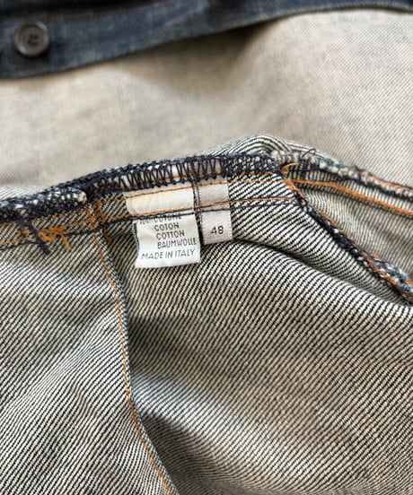 A/W 2002 DIOR HOMME “REFLECTION” CONCEALED BUTTON RAW DENIM JACKET［48］