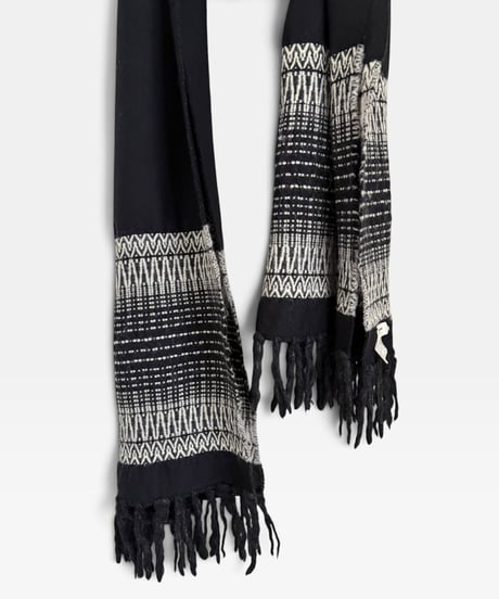 S/S 2015 SAINT LAURENT PARIS GEOMETRIC JACQUARD FRINGE STOLE