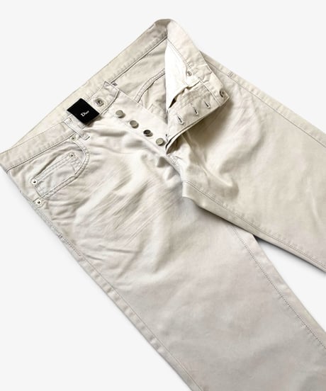 S/S 2005 DIOR HOMME “BECK” WRINKLED WHITE DENIM［31］