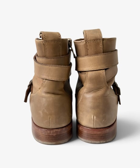 S/S 2013 BALMAIN HOMME METAL CAP TOE LEATHER BOOTS［42］