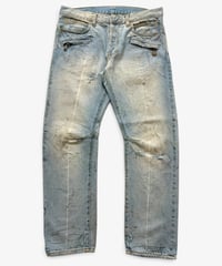 S/S 2011 BALMAIN HOMME EAGLE COIN DISTRESSED DENIM［32］