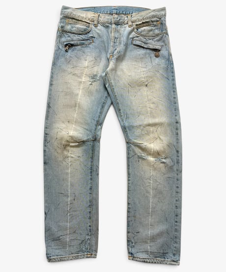 S/S 2011 BALMAIN HOMME EAGLE COIN DISTRESSED DENIM［32］