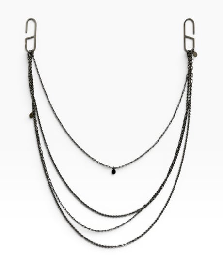 S/S 2008 DIOR HOMME GUNMETAL 4-STRAND WALLET CHAIN