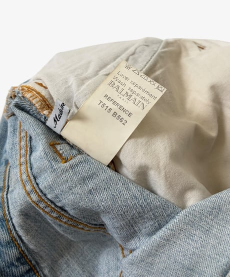 S/S 2011 BALMAIN HOMME EAGLE COIN DISTRESSED DENIM［32］