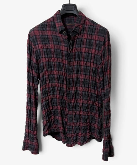 S/S 2007 UNDERCOVERISM CRINKLED GLITTER CHECK SHIRT［3］