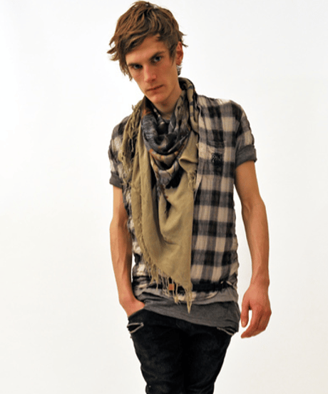 A/W 2011 BALMAIN HOMME WOLF PRINT AFGHAN SCARF