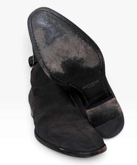 A/W 2016 SAINT LAURENT PARIS SUEDE JODHPUR BOOTS［40］