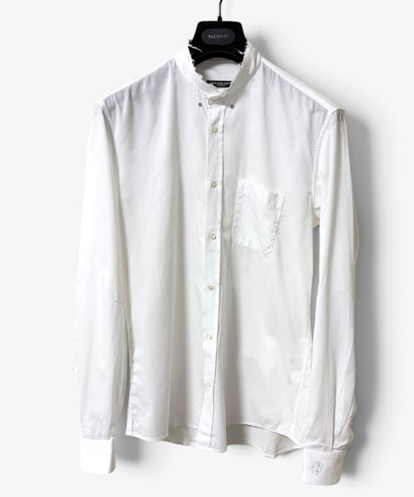 S/S 2011 BALMAIN HOMME TIGER EMBROIDERED BAND COLLAR SHIRT［40］