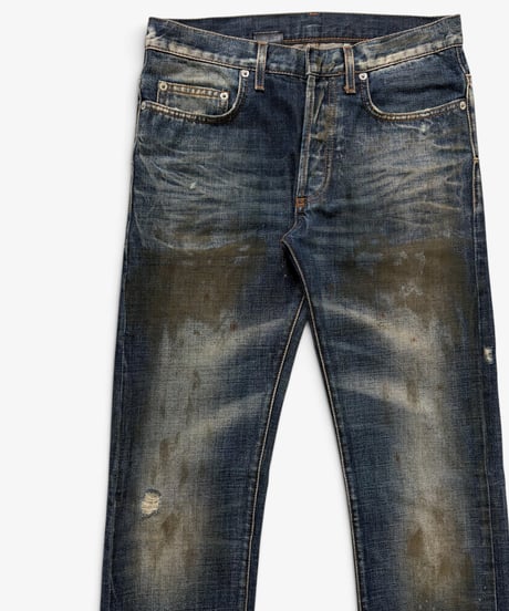 A/W 2011 DIOR HOMME “RACK RAIL” DISTRESSED DIRTY WASH DENIM［29］