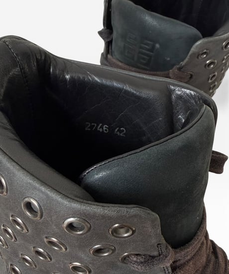 GIVENCHY BY RICCARDO TISCI EYELET HI-TOP SNEAKERS［42］