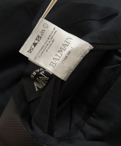 S/S 2012 BALMAIN HOMME LEATHER SHAWL COLLAR 1B BLAZER［48］
