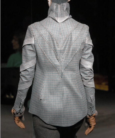 A/W 2005 UNDERCOVER “ARTS&CRAFTS” FELT TRIM HOUNDSTOOTH JACKET［2］