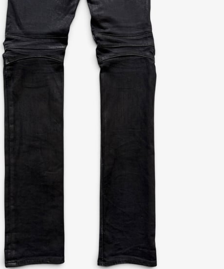 S/S 2012 BALMAIN HOMME WAXED BLACK BIKER DENIM［29］